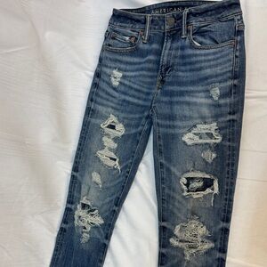 American Eagle Outfitters Airflex + TempTech Ripped Men’s Skinny Jeans (28x34)